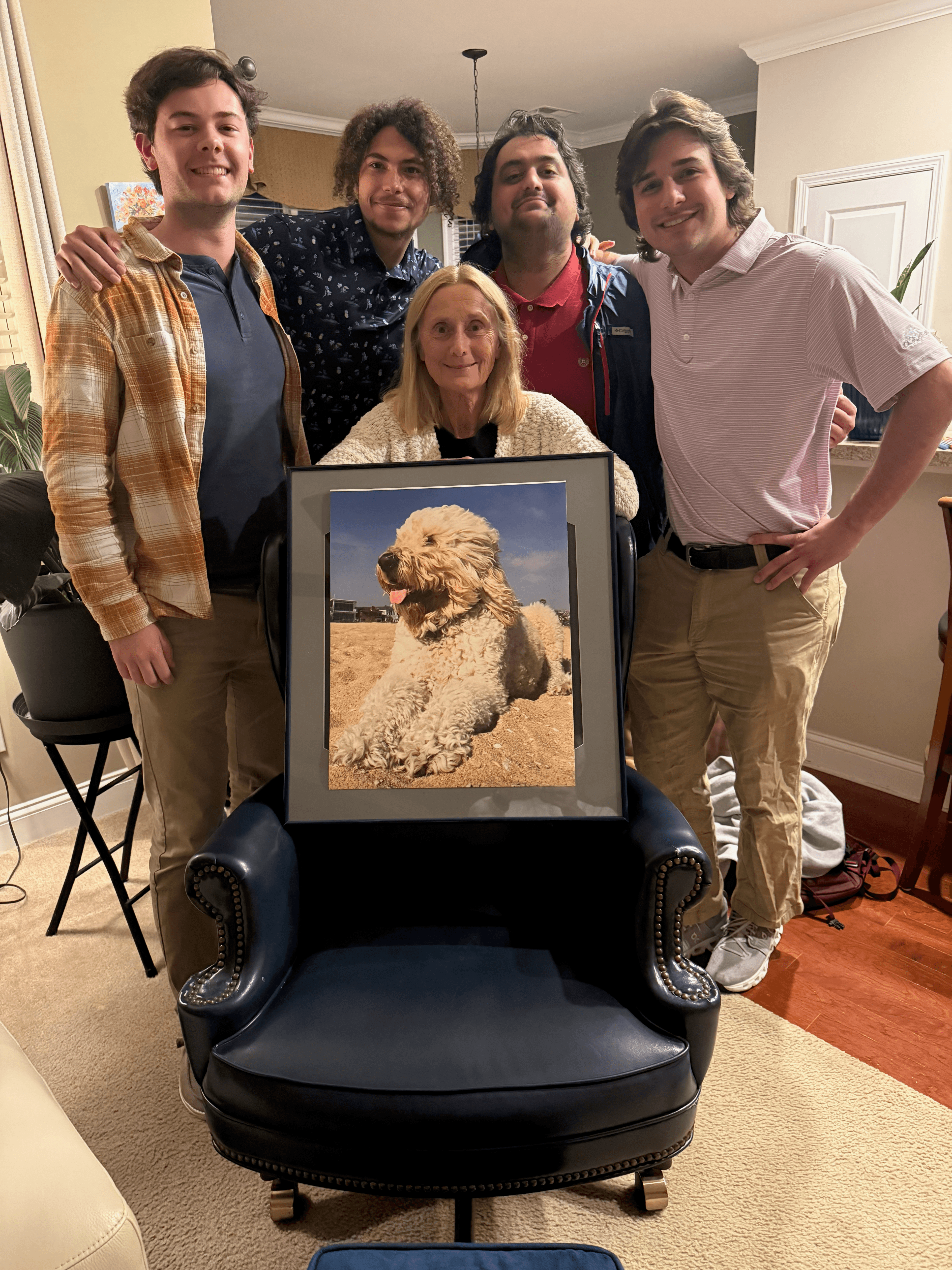 The 911LostDog project team members with their client